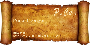 Pere Csongor névjegykártya
