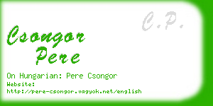 csongor pere business card